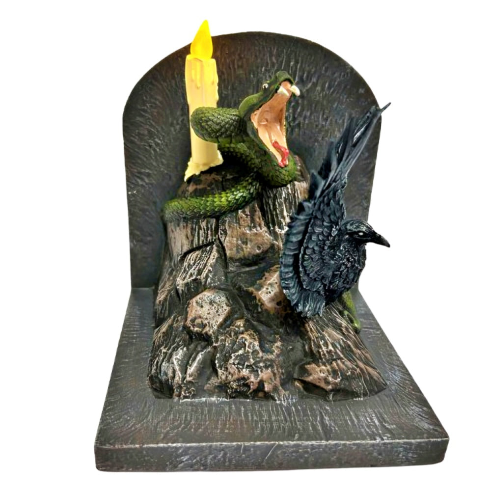 The Bradford Exchange HARRY POTTER™ The Journey to HOGWARTS Bookend Collection Issue #4: Ravenclaw and Slytherin Handcrafted Illuminated Bookends Officially Licensed 6.25-inches