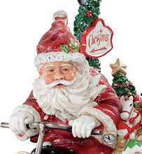 Load image into Gallery viewer, The Bradford Exchange Santa Claus is Coming to Town Santas Little Elf Helper Motorcycle with Presents Statue Victorian Christmas Decoration Handcrafted Holiday Figurine 7.5-inches - RCE Global Solutions
