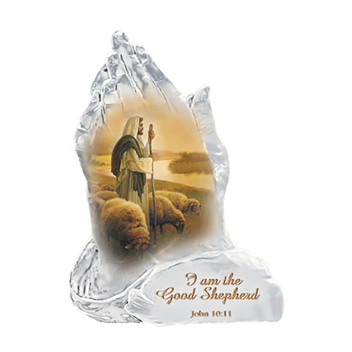 The Bradford Exchange I Am The Good Shepherd Issue #6 Praying Hands Religious Art Collectible Figurine with Art by Greg Olsen 6-inches - RCE Global Solutions