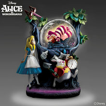 Load image into Gallery viewer, The Bradford Exchange Disney Alice In Wonderland Illuminated Musical Glitter Globe Handcrafted Collectible with LED Lighting and Hand-Painted Character Figurines and Iconic Movie Melody 6.75-inches - RCE Global Solutions
