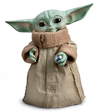 Load image into Gallery viewer, The Ashton-Drake Galleries Star Wars Grogu 1:1 Scale Poseable Portrait Figure Official Licensed Mandalorian Collectible Statue Hand-Painted Life-Size Baby Yoda Display Figure 15-inches

