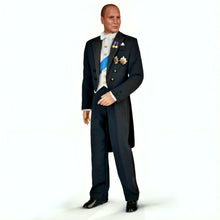 Load image into Gallery viewer, The Ashton-Drake Galleries The Royal House Of Windsor Portrait Doll Collection Issue #2: Prince William Handcrafted Poseable Doll in 2022 State Banquet Attire with Detailed Medals and Brooches 16-Inches - RCE Global Solutions
