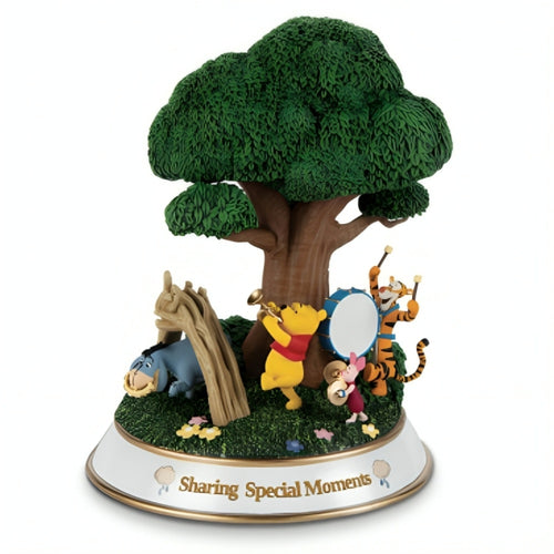 The Bradford Exchange Hawthorne Village Division Disney's Friendships of Winnie The Pooh Hundred Acre Wood Collection Issue #8 Sharing Special Moments Sculpture 7.5-inches