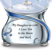 Load image into Gallery viewer, The Bradford Exchange My Daughter-in-Law, I Love You to The Moon and Back Musical Glitter Globe 5.75-inches - RCE Global Solutions
