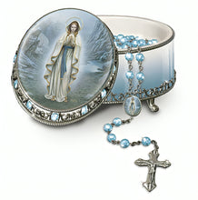 Load image into Gallery viewer, The Bradford Exchange Our Lady of Lourdes Rosary Music Box: A Symbol of Eternal Faith and Comfort by Hector Garrido 3.62-Inches - RCE Global Solutions
