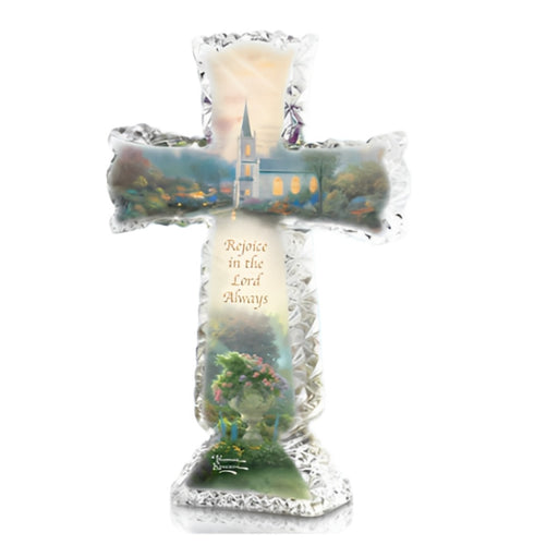 The Bradford Exchange Love Inspirations of Hope Cross Collection Issue #5 Religious Cross Sculpture by Thomas Kinkade 6.5-inches - RCE Global Solutions