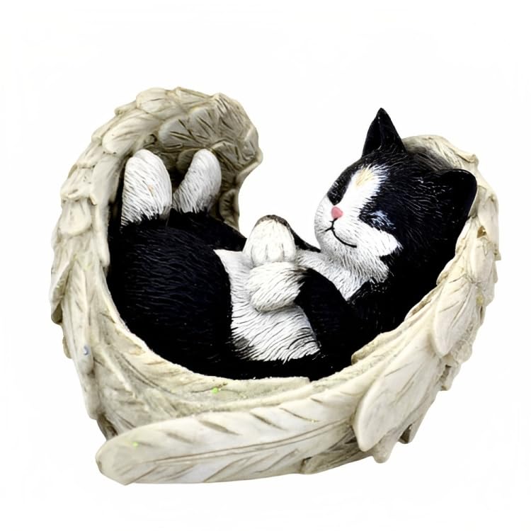 The Hamilton Collection Fur-Ever in Our Hearts Cats Leave Paw Prints On Our Hearts Figurine by Blake Jensen Hand-Sculpted Resin 4.25-inches - RCE Global Solutions