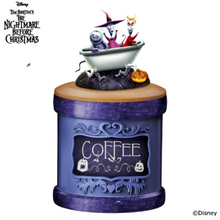 Load image into Gallery viewer, The Bradford Exchange Disney Tim Burton&#39;s The Nightmare Before Christmas Canister Collection Issue #1 Lock Shock and Barrel Handcrafted Stoneware Canister with Ingredient Labels Sculptural Lid and Spooky Details 11-inches
