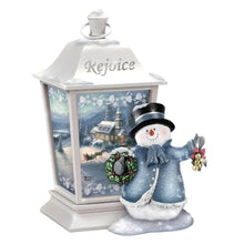 Load image into Gallery viewer, The Bradford Exchange Rejoice Lights of the Holiday Lantern Collection Issue #3 Illuminated Fully Sculpted and Hand-painted by Thomas Kinkade 8-inches - RCE Global Solutions
