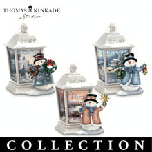 Load image into Gallery viewer, The Bradford Exchange Rejoice Lights of the Holiday Lantern Collection Issue #3 Illuminated Fully Sculpted and Hand-painted by Thomas Kinkade 8-inches - RCE Global Solutions
