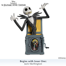Load image into Gallery viewer, The Hamilton Collection Disney Tim Burton’s The Nightmare Before Christmas Jack Skellington ‘Jack’ in the Box Figurine Issue #1 Hand-Painted Resin Collectible 4.5-Inches
