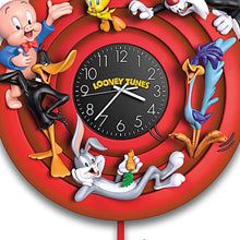 Load image into Gallery viewer, The Bradford Exchange Looney Tunes Sculptural Wall Clock Hand-cast &amp; Intricately Sculpted Heirloom Quality with Eight Iconic Characters, Time-Intensive Hand-Painting &amp; Quaint &#39;That&#39;s All Folks!&#39; Pendulum 16-Inches - RCE Global Solutions

