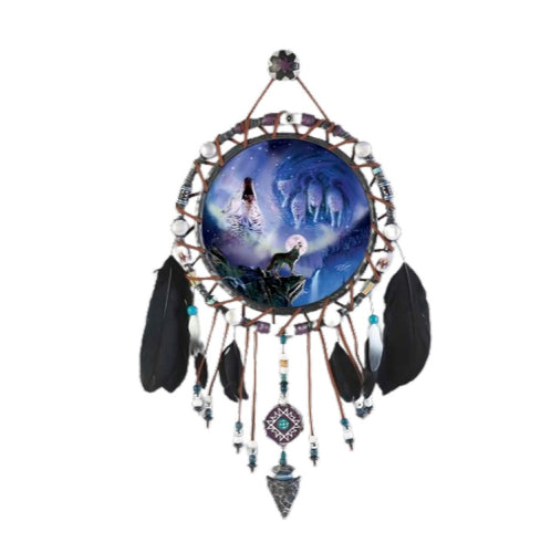 The Bradford Exchange Sacred Spirit Dreamcatcher Collector Plate Collection: Twilight Melody Glow-In-The-Dark Dreamcatcher Issue #8 by Robin Koni 16-Inches - RCE Global Solutions