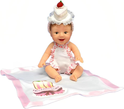 The Ashton - Drake Galleries Life's A Piece Of Cake Cute Realistic Little Baby Girl Doll Figurine by Sherry Rawn 5.5