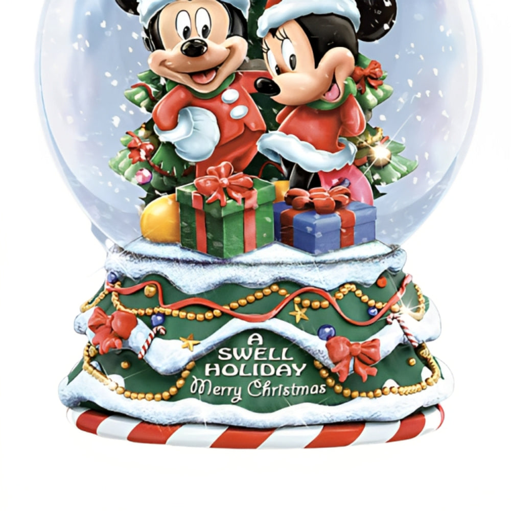 Mickey and Minnie Christmas snow globe works orders with issues read below