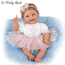 Load image into Gallery viewer, The Ashton-Drake Galleries Little Miss One-derful Collector&#39;s Edition Baby Doll by Master Doll Artist Ping Lau with RealTouch® Vinyl Skin, Hand-rooted Hair, Poseable 18.5-inches - RCE Global Solutions
