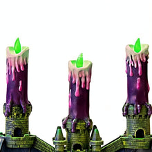 Load image into Gallery viewer, The Bradford Exchange Disney Villains Illuminated Flameless Candelabra Collection Issue #1: Maleficent Candelabra Handcrafted and Hand-painted with LED Lights Like Real Flames Candle Halloween Decor 10-inches
