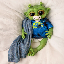 Load image into Gallery viewer, The Ashton-Drake Galleries Just Arrived Alien Baby Doll with TrueTouch Silicone, Glow-in-Dark Outfit, Weighted Body - RCE Global Solutions
