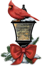 Load image into Gallery viewer, The Hamilton Collection Thomas Kinkade Your Spirit Lives Forever in My Heart Sculpted Cardinal Lantern 9-inches - RCE Global Solutions
