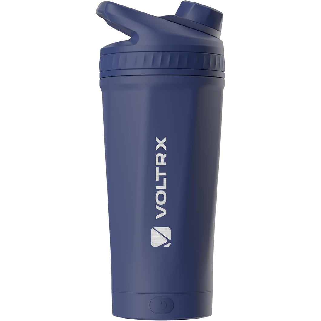VOLTRX ChillMix Shaker Bottle Insulated Stainless Steel - USB C Rechargeable Electric Protein Shake Mixer, Shaker Cups for Protein Shakes and Meal Replacement, 16 oz