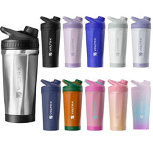 Load image into Gallery viewer, VOLTRX ChillMix Electric Protein Shaker Sports Bottle 16 oz Insulated Stainless Steel Portable USB C Rechargeable Easy to Clean Leakproof Double Wall
