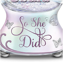 Load image into Gallery viewer, The Bradford Exchange She Believed She Could So She Did Heirloom Porcelain Musical Glitter Globe 6-inches - RCE Global Solutions
