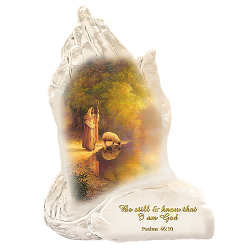 The Bradford Exchange Be Still Issue #15 Praying Hands Religious Art Collectible Figurine with Art by Greg Olsen 6-inches - RCE Global Solutions
