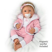 Load image into Gallery viewer, The Ashton - Drake Galleries I Sure Do Love Ewe Lifelike So Truly Real® Baby Girl Doll Magnetic Pacifier Weighted Fully Poseable with Soft RealTouch® Vinyl Skin by Doll Artist Linda Murray 19&quot;-Inches
