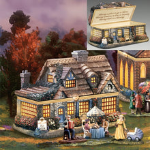 Load image into Gallery viewer, The Bradford Exchange Heartfelt Homes Limoges Collection Issue #2: Lamplight Tea Room Hand-Painted Heirloom Porcelain Collectible with 22K Gold-Style Hinge and Clasp by Thomas Kinkade 2.5-inches
