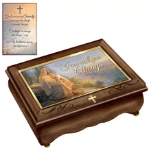 Load image into Gallery viewer, The Bradford Exchange I Am with You Always Wooden Music Box Inspirational Heirloom Keepsake with &quot;Amazing Grace&quot; Melody and Encouraging Scripture from Matthew 28:20 Designed to Infuse Hope and Joy by Greg Olsen 4&quot; W x 6&quot; L-inches - RCE Global Solutions
