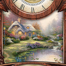 Load image into Gallery viewer, The Bradford Exchange Thomas Kinkade Timeless Moments Personalized Cuckoo Clock with Family Name Engraving and Seasonal Artwork 9-Inches
