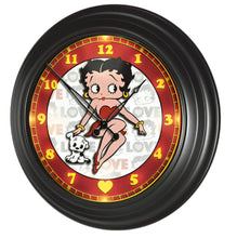 Load image into Gallery viewer, The Bradford Exchange Betty Boop LED Night Illuminated Atomic Clock with Weather-Resistant Metal Housing Officially Licensed Design 14-Inches - RCE Global Solutions
