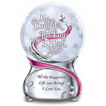 Load image into Gallery viewer, The Bradford Exchange Musical Glitter Globe for Daughter-in-Law with Swarovski Crystal and Poem Card 5.75-inches - RCE Global Solutions
