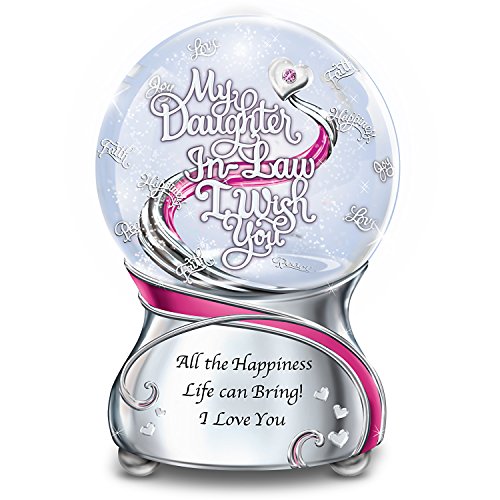 The Bradford Exchange Musical Glitter Globe for Daughter-in-Law with Swarovski Crystal and Poem Card 5.75-inches - RCE Global Solutions