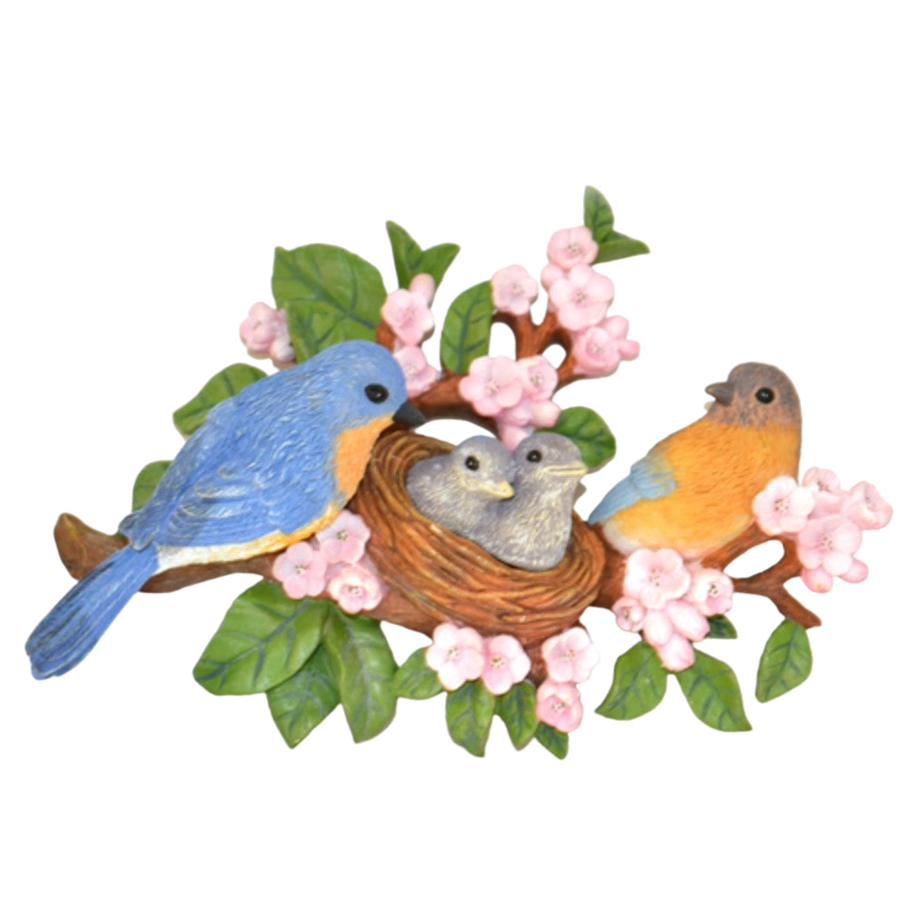 The Bradford Exchange Bluebird Family Garden Delights Wall Decoration Sculpture Collection Issue #3 10-inches - RCE Global Solutions