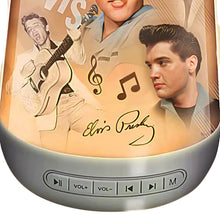 Load image into Gallery viewer, The Bradford Exchange Simply Dreamy Elvis™ Sleep Sound Machine Handcrafted with Elvis Presley Portraits and Signature 24 Relaxing Sounds Including White Noise Adjustable Nightlight with 6 Colors and Timer Settings 6&quot; H x 5&quot; D&quot; - RCE Global Solutions
