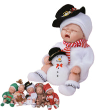 Load image into Gallery viewer, The Ashton-Drake Galleries Snow Ringle Baby Doll So Truly Lifelike Collectible Dolls with Snowman Plush Christmas Decorations by Sandy Faber 10-Inches - RCE Global Solutions
