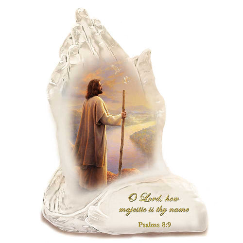 The Bradford Exchange How Majestic Is My Name Issue #12 Praying Hands Religious Art Collectible Figurine with Art by Greg Olsen 6-inches - RCE Global Solutions
