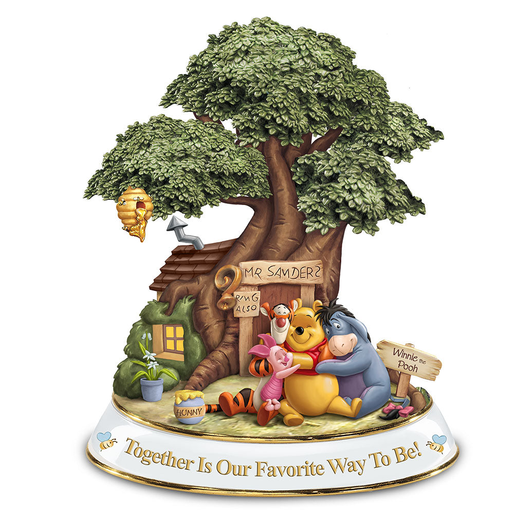 The Bradford Exchange Disney's Winnie The Pooh Hundred Acre Wood Collection Issue #1 'Together is Our Favourite Way to Be' Sculpture 7.5-inches - RCE Global Solutions