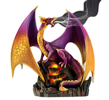 Load image into Gallery viewer, The Bradford Exchange Spellbinding Legends Incense Burner Collection Issue #1 Meticulously Hand Cast &amp; Hand Painted Illuminated Dragon Sculpture 7-inches - RCE Global Solutions
