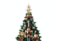Load image into Gallery viewer, The Bradford Exchange Magic of the Holidays Ultimate Nutcracker Tree Musical Illuminated Christmas Tabletop Decoration with Rotating Train, Hand-Painted &amp; LED Lights Holiday Collectible 12.5-inches
