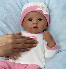 Load image into Gallery viewer, The Ashton - Drake Galleries Jayla Lifelike So Truly Real® Interactive African American Black Baby Girl Doll that Breathes and Has Heartbeat with Soft RealTouch® Vinyl Skin by Doll Artist Linda Murray 19&quot;-Inches - RCE Global Solutions
