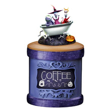 Load image into Gallery viewer, The Bradford Exchange Disney Tim Burton&#39;s The Nightmare Before Christmas Canister Collection Issue #1 Lock Shock and Barrel Handcrafted Stoneware Canister with Ingredient Labels Sculptural Lid and Spooky Details 11-inches
