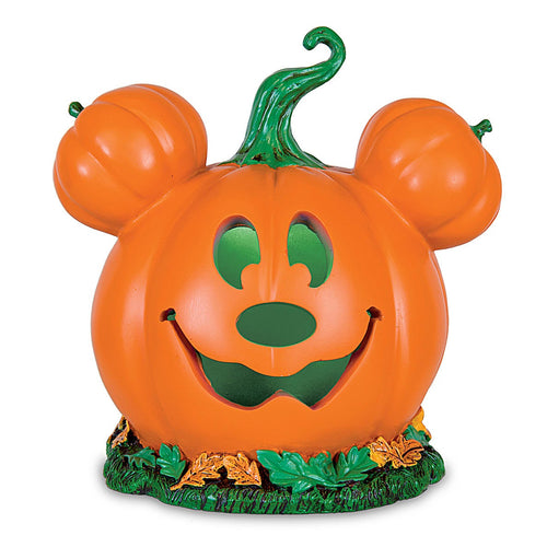 The Bradford Exchange Mickey Mouse Pumpkin Patch Centerpiece from Disney Spooktacular Halloween Lighted Figurine Collection Issue #3 Handcrafted Hand-painted Characters 6-1/2-inches