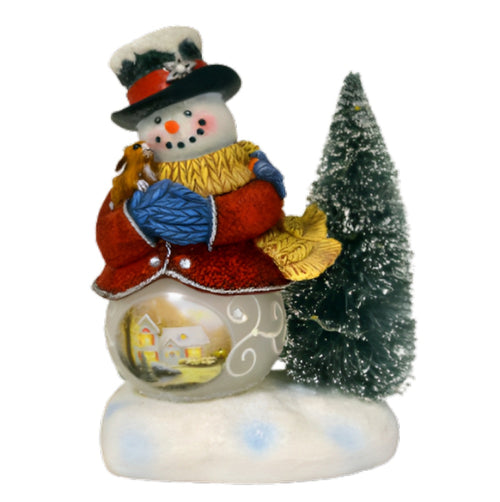 The Bradford Exchange Comfort And Joy Snow Wonderful Snowman Collection Issue #10 Hand Painted Elegance With Light Music And Enchanting Details Christmas Decoration Figurine by Thomas Kinkade 7.75-inches