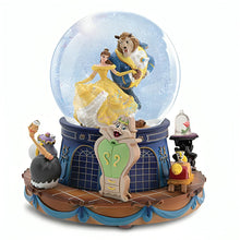 Load image into Gallery viewer, The Bradford Exchange Disney Beauty and The Beast Musical Glitter Globe with Rotating Characters - RCE Global Solutions
