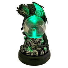 Load image into Gallery viewer, The Bradford Exchange Protectors of the Realm Sculpture Collection #3: Elemental Protector Dragon with Light-Up Plasma Ball Touch-Activated Effects and Faux Crystals 7-inches
