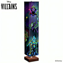 Load image into Gallery viewer, The Bradford Exchange Disney Villains Floor Lamp with 4-Sided Fabric Shade Evil Queen Ursula Maleficent Artwork Wood-Tone Base &amp; Foot Pedal Switch 60-inches
