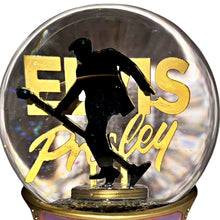 Load image into Gallery viewer, The Bradford Exchange Elvis Burning Love Glitter Globe Collection Issue #7 “Elvis Globe” Musical Snow Globe with Elvis Silhouette and Artwork by Nate Giorgio 6-inches
