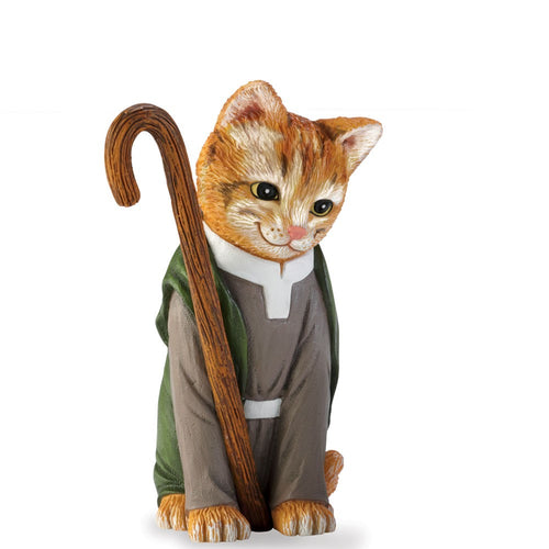 The Bradford Exchange Adoring Dad Issue #2 from The PURR-fect Christmas Pageant Nativity Cat Figurine Collection Handcrafted & Hand-painted Christmas Decorations 4.5-inches